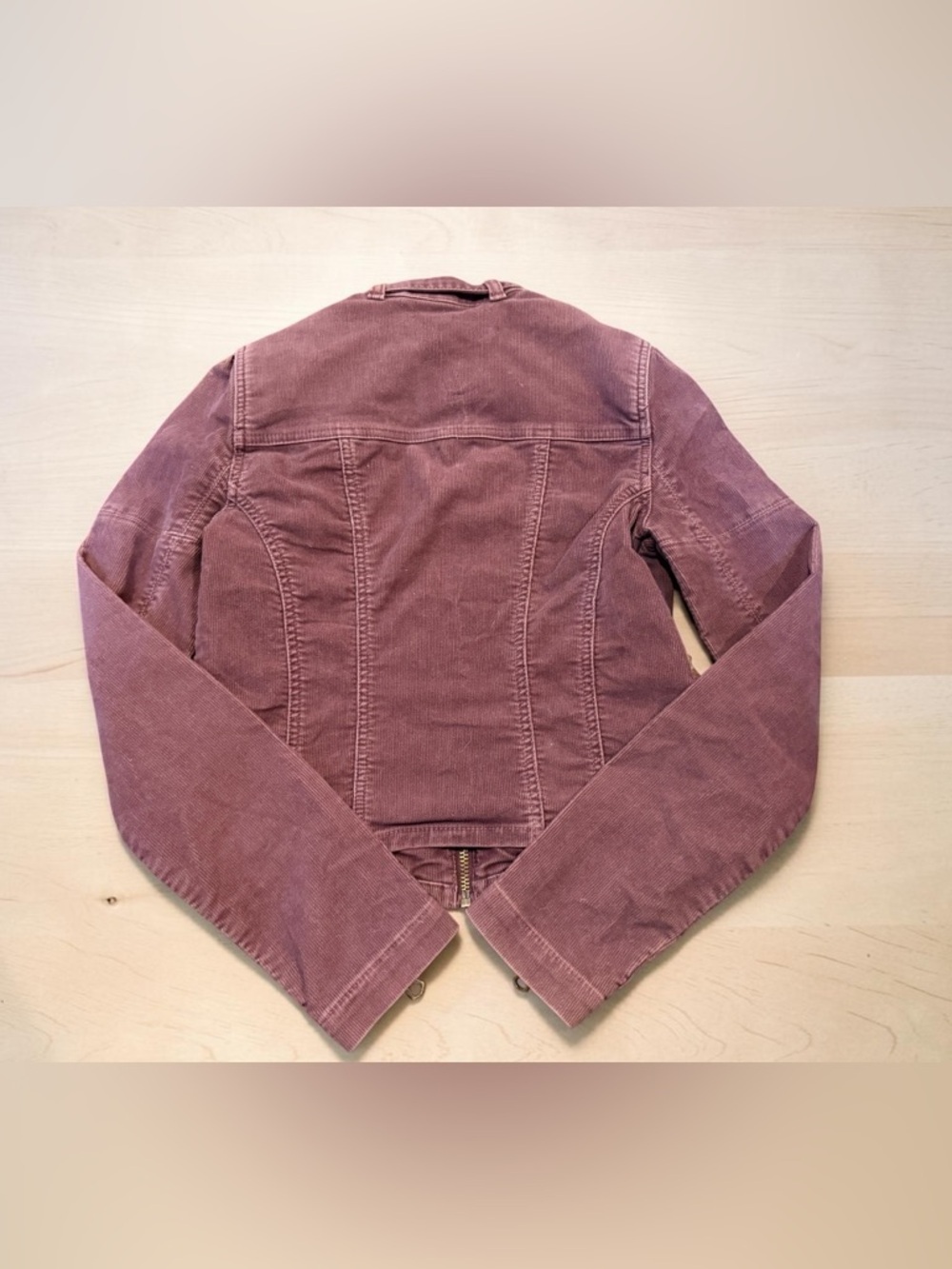 Vintage Abercrombie and Fitch Corduroy Jacket Zip Motto Fitted Y2K - Picture 3 of 4